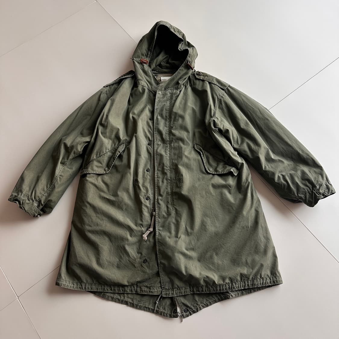 50s 미군 M-51 피쉬테일 파카 쉘+울파일 라이너 M 크라운지퍼 상품이미지1