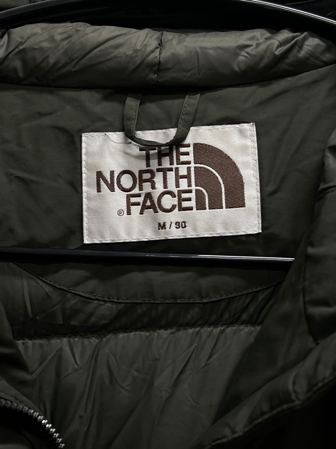 노스페이스 화이트라벨 우먼스 구스다운 노르워크 야상 패딩 카키 상품이미지4