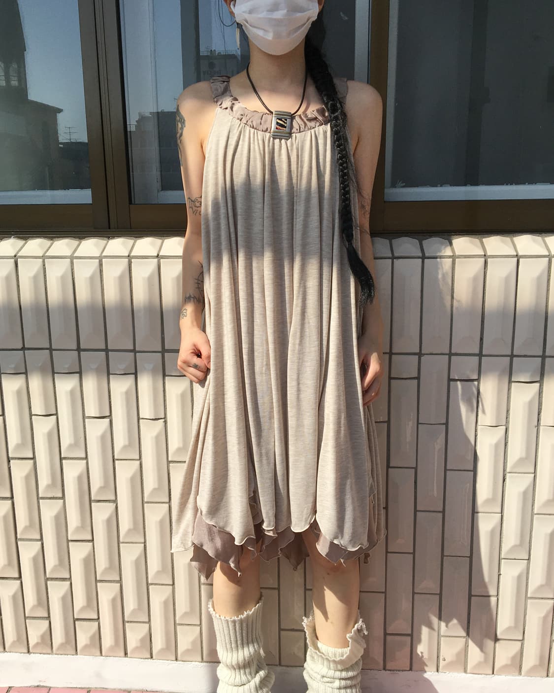 Unbalanced sleeveless onepiece 상품이미지1