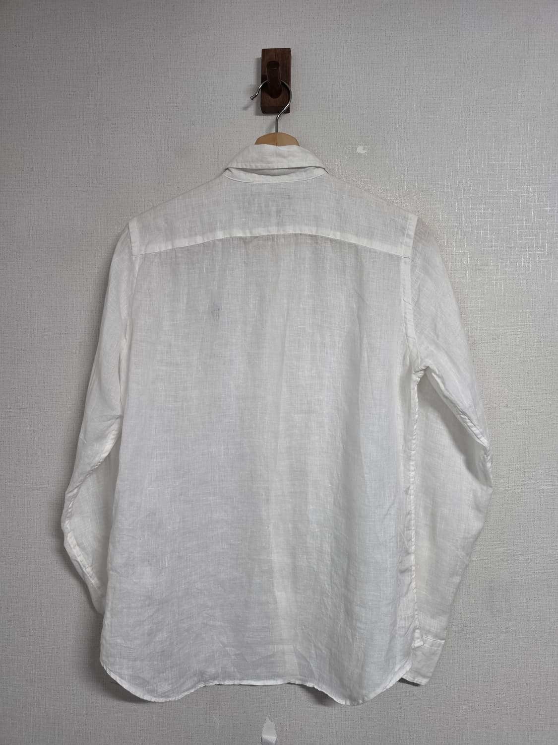 폴로 랄프로렌 화이트 린넨 셔츠 S 상품이미지5
