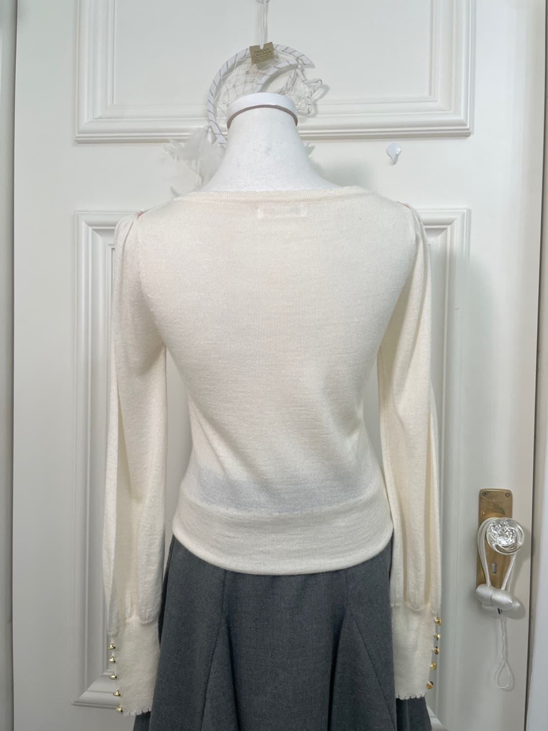 FEROUX argyle bow puff sleeve princess k 상품이미지5