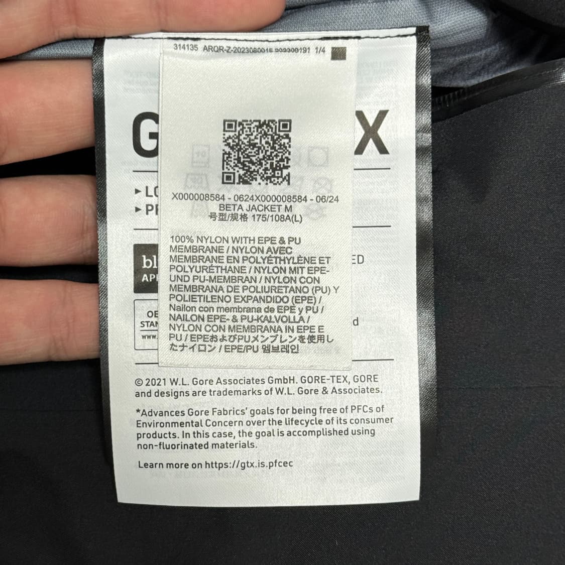 거의 새상품) 아크테릭스 베타 자켓 블랙 상품이미지3