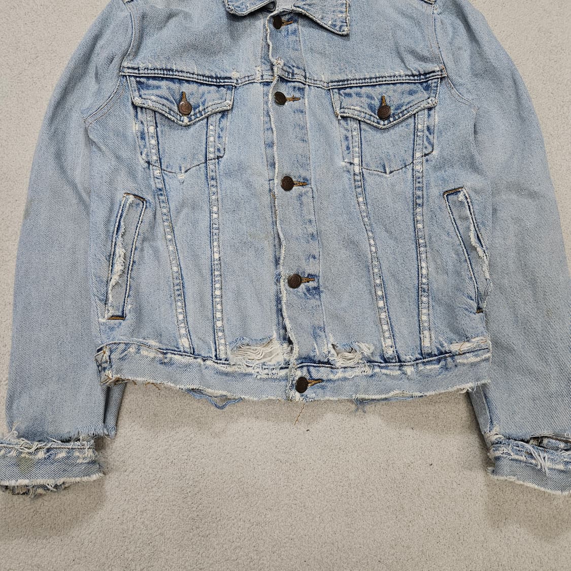 90s 보로 데님 자켓 상품이미지5