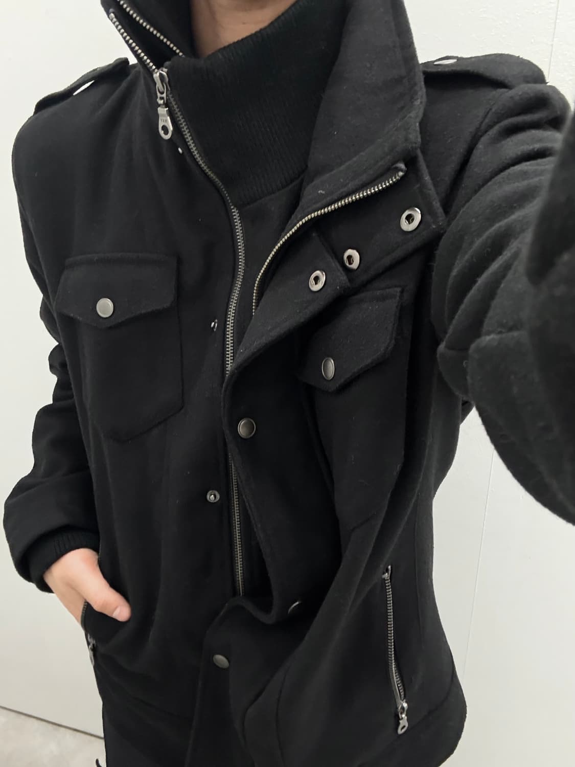 machope 레이어드 집업 자켓 상품이미지2