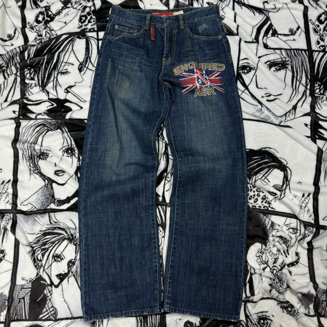 ASK 에스크 y2k 유니온잭 데님팬츠 상품이미지2