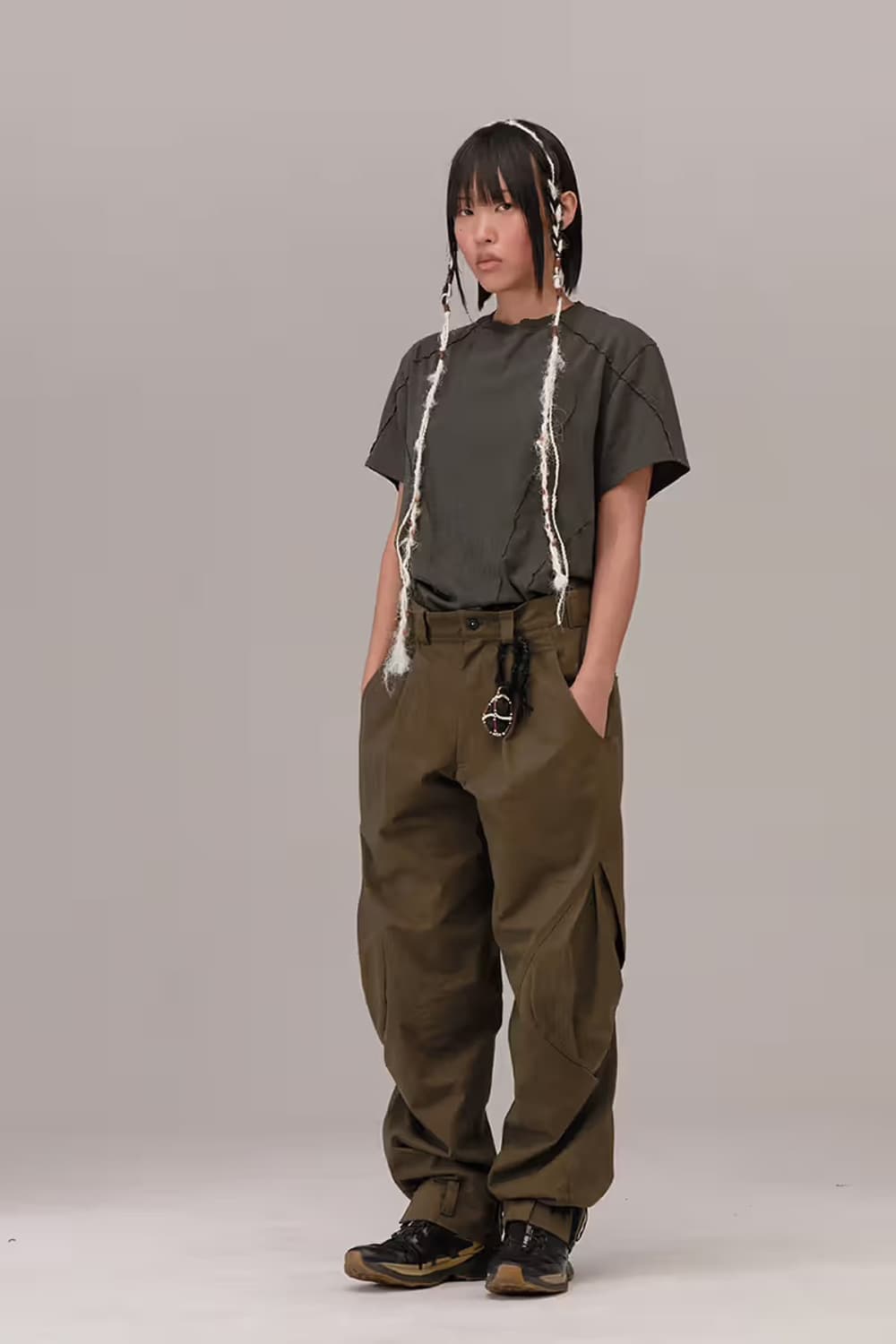 혜인서 23FW 카고팬츠 카키 브라운 상품이미지1