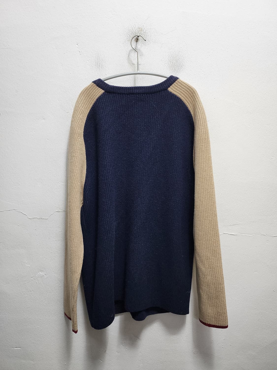 라코스테 wool 네이비 배색 가디건 상품이미지2