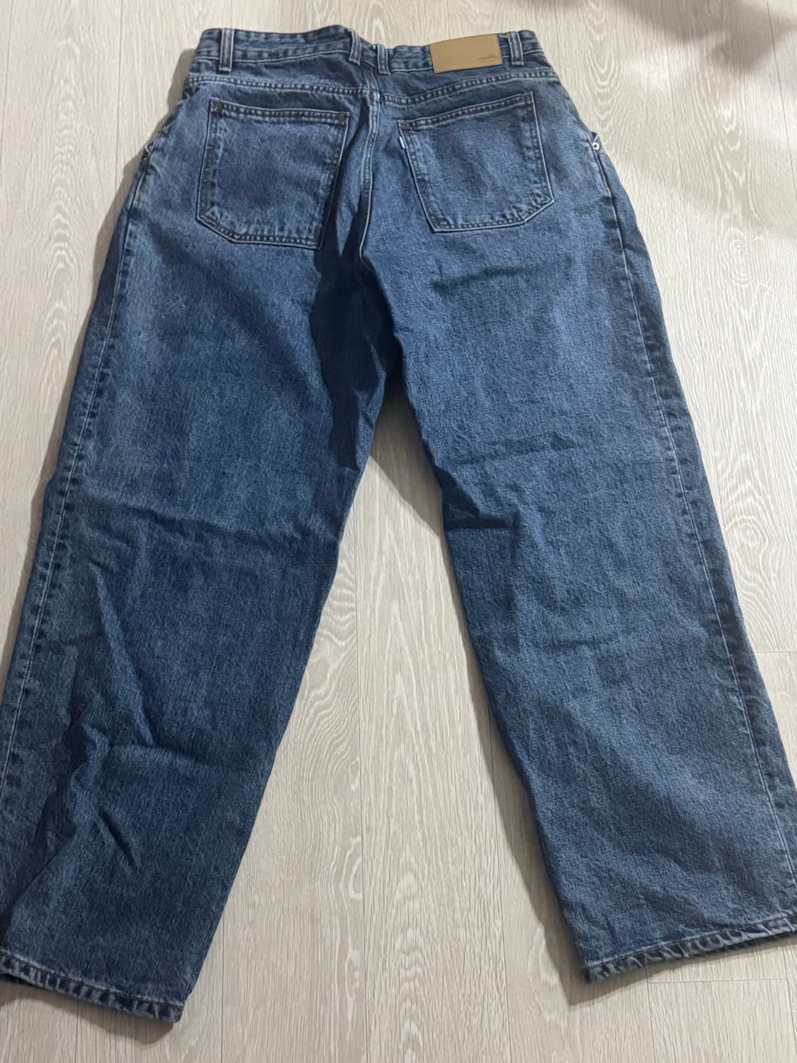 노페이스 퍼플라벨 와이드 테이퍼드 데님 인디고34 상품이미지3