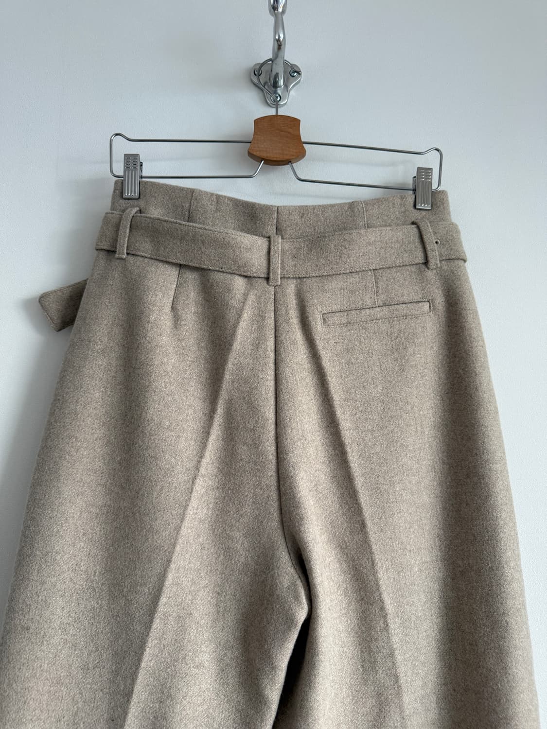 BLOSSOM 헤비울 벨트 와일드 팬츠 상품이미지5