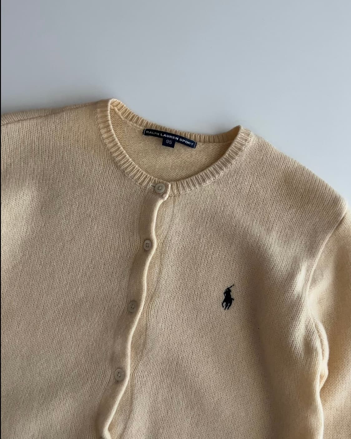 폴로 랄프로렌 아이보리 여성 울 가디건 95 상품이미지3