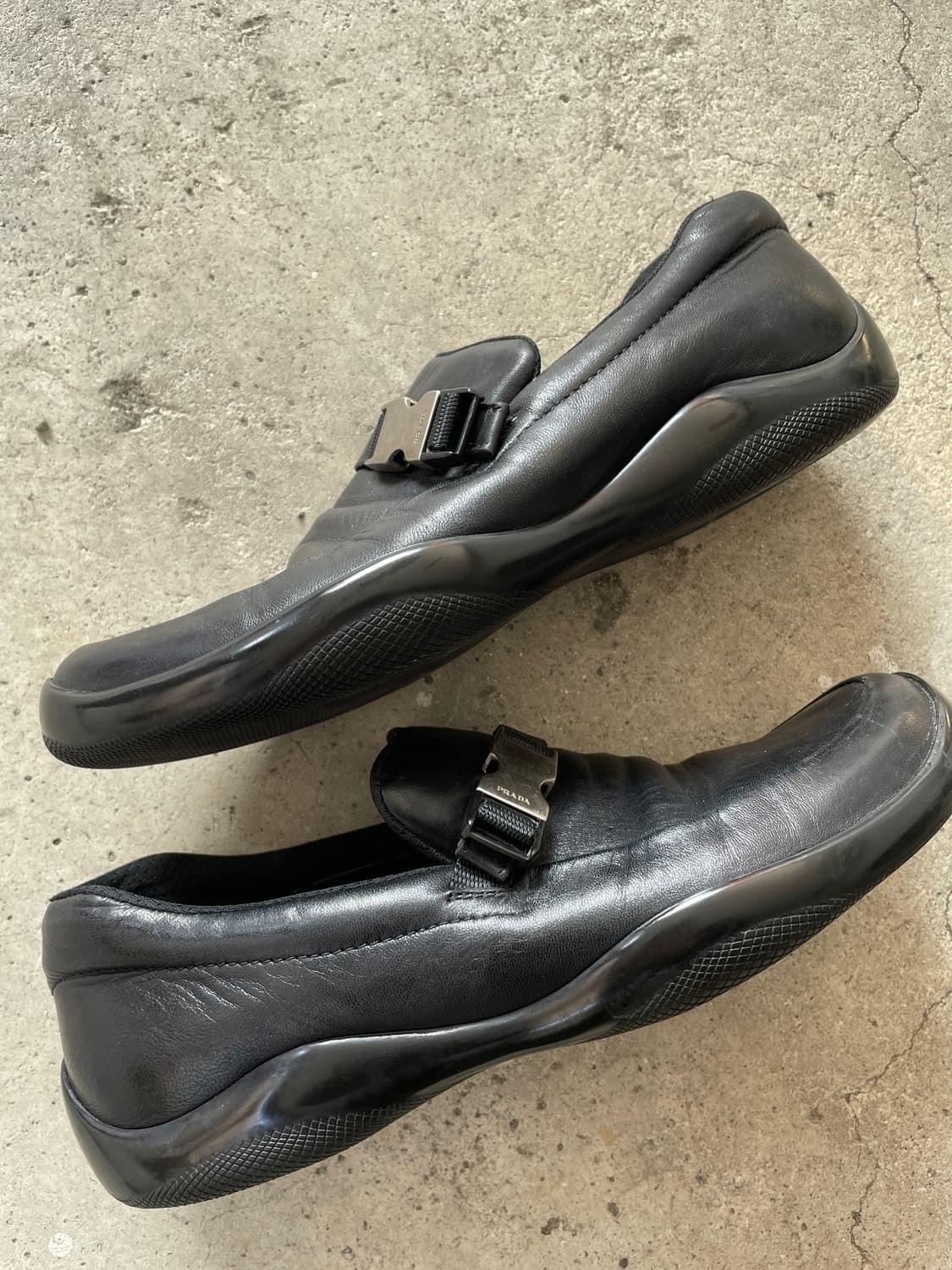 00s Prada Sports Buckle Black Loafers  상품이미지3