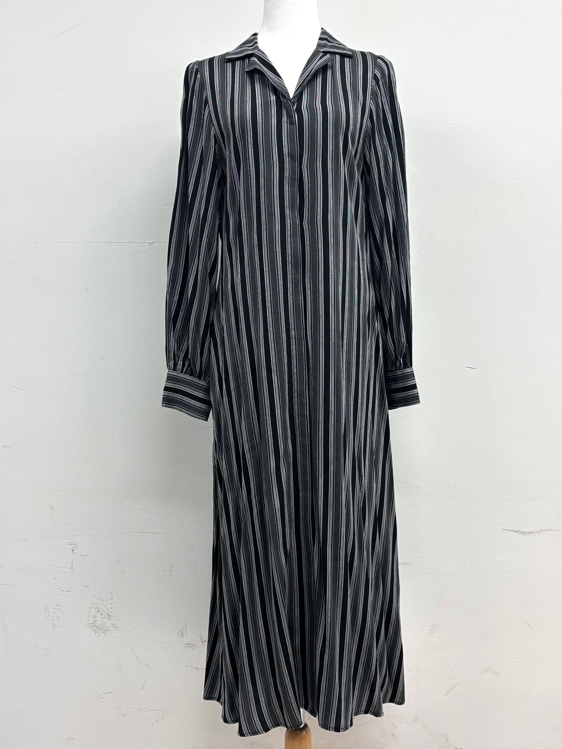 빈티지 셔츠 맥시 원피스 상품이미지4