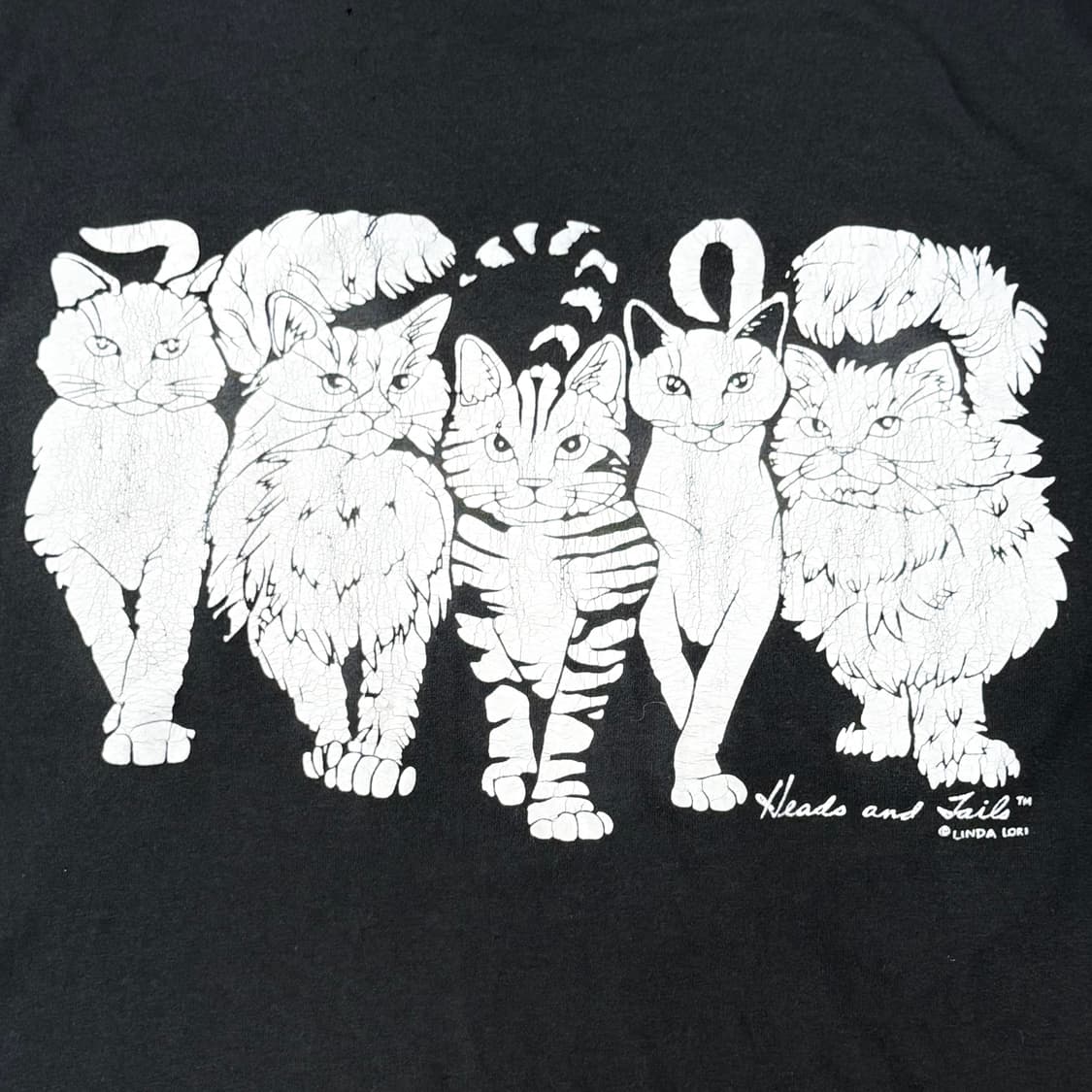 90s 저지스 고양이 그래픽 빈티지 티셔츠 상품이미지2