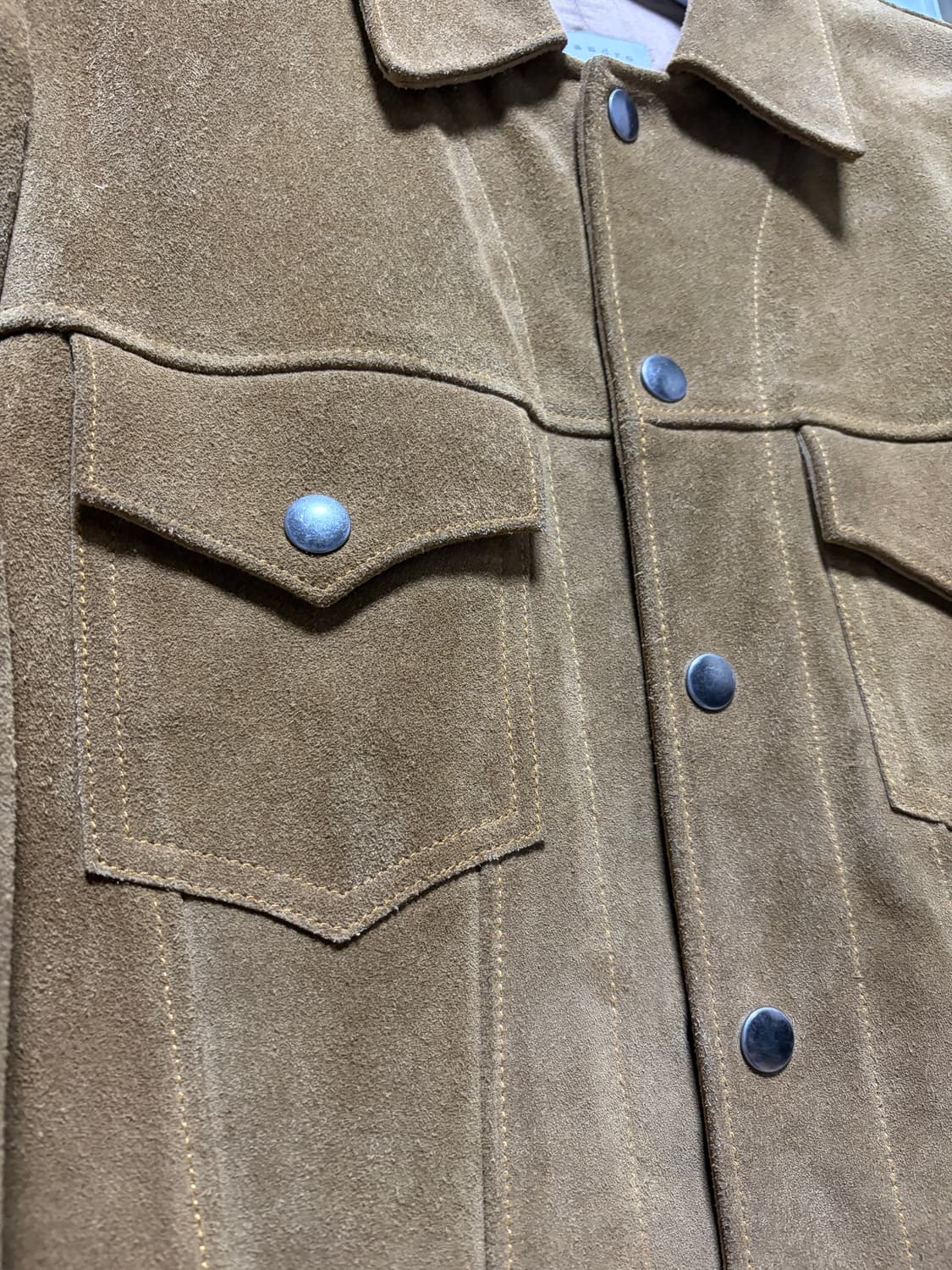 산드로 스웨이드 트러커 가죽 자켓 상품이미지3