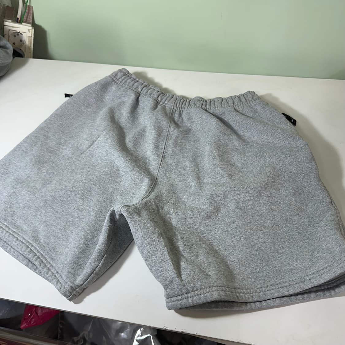 M 나이키NRG 그레이 스우시로고 와이드핏 스웻쇼츠 밴딩반바지 상품이미지5