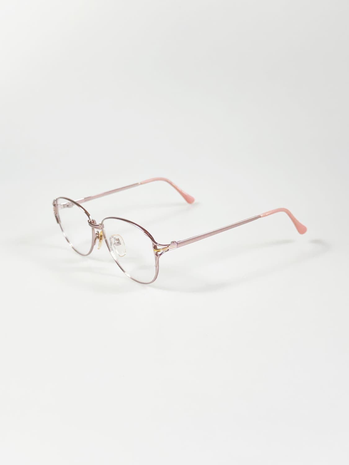 DASH 핑크 메탈 슬림 오벌 프레임 빈티지 안경 상품이미지3