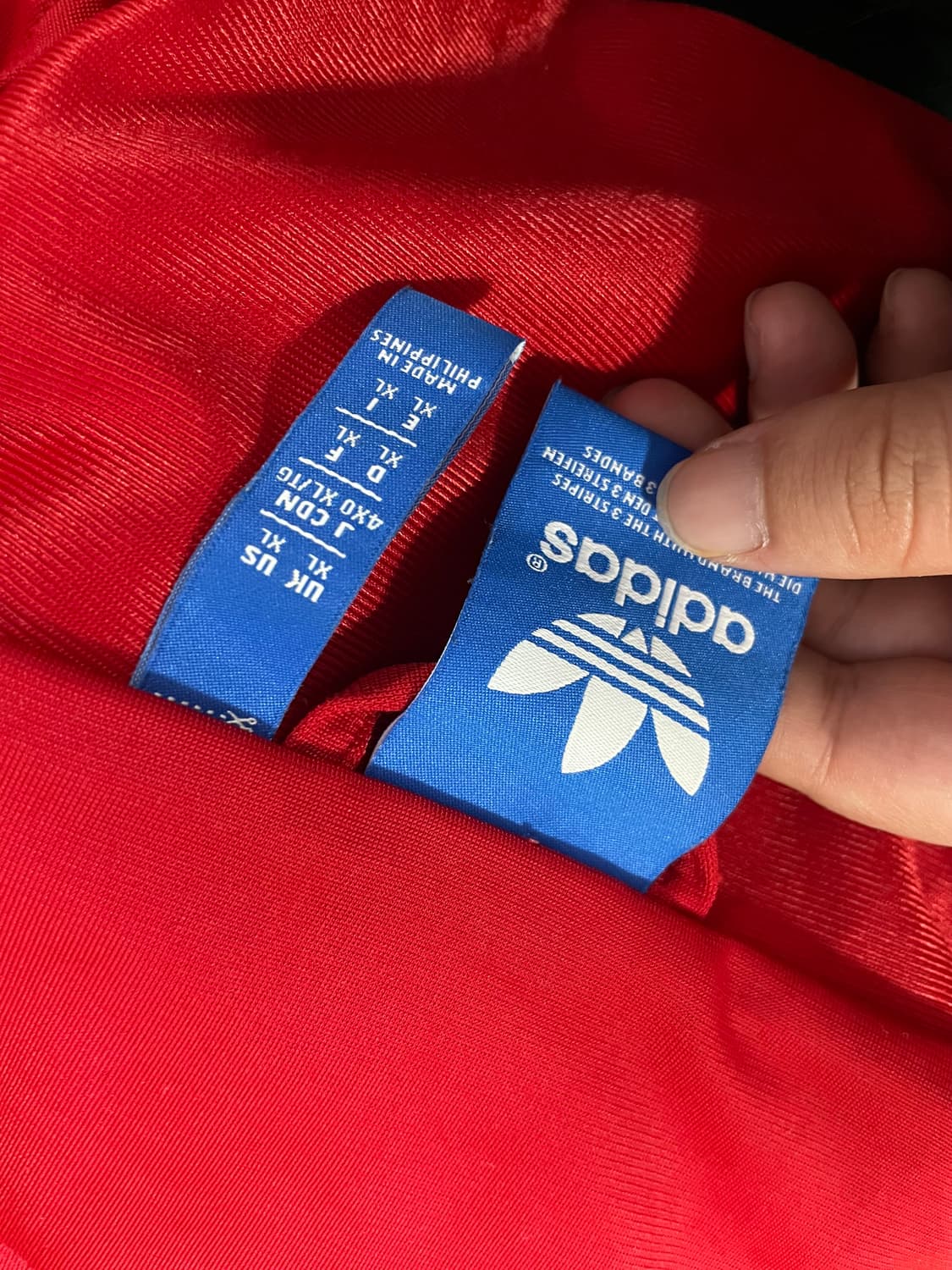 아디다스 레드 파이어버드 트랙탑 져지 2xl 3xl 자켓 흰빨 집업 상품이미지4