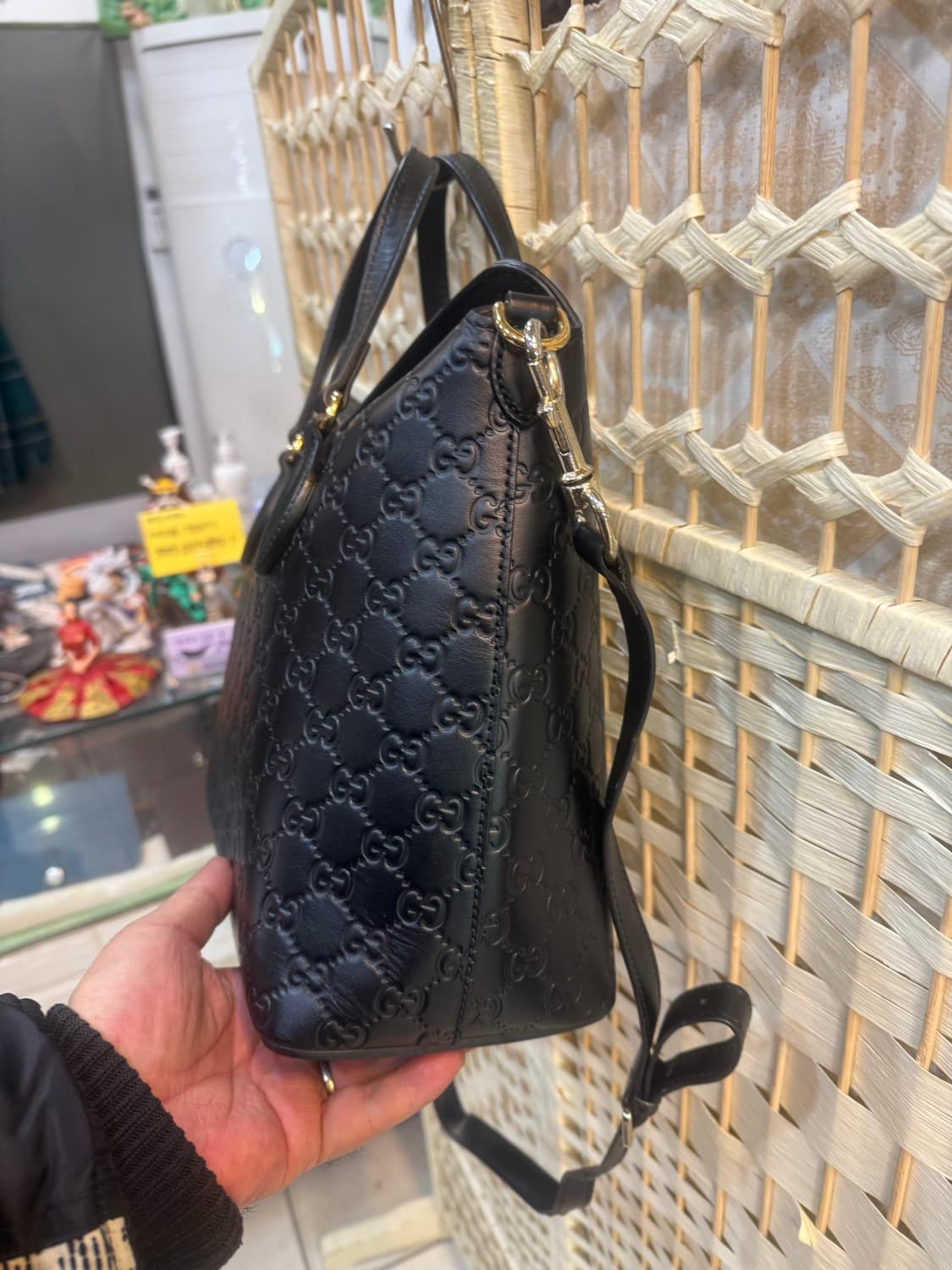 정품 구찌 GG로고 시마 레더 탑 핸들 2way백 팝니다 상품이미지2