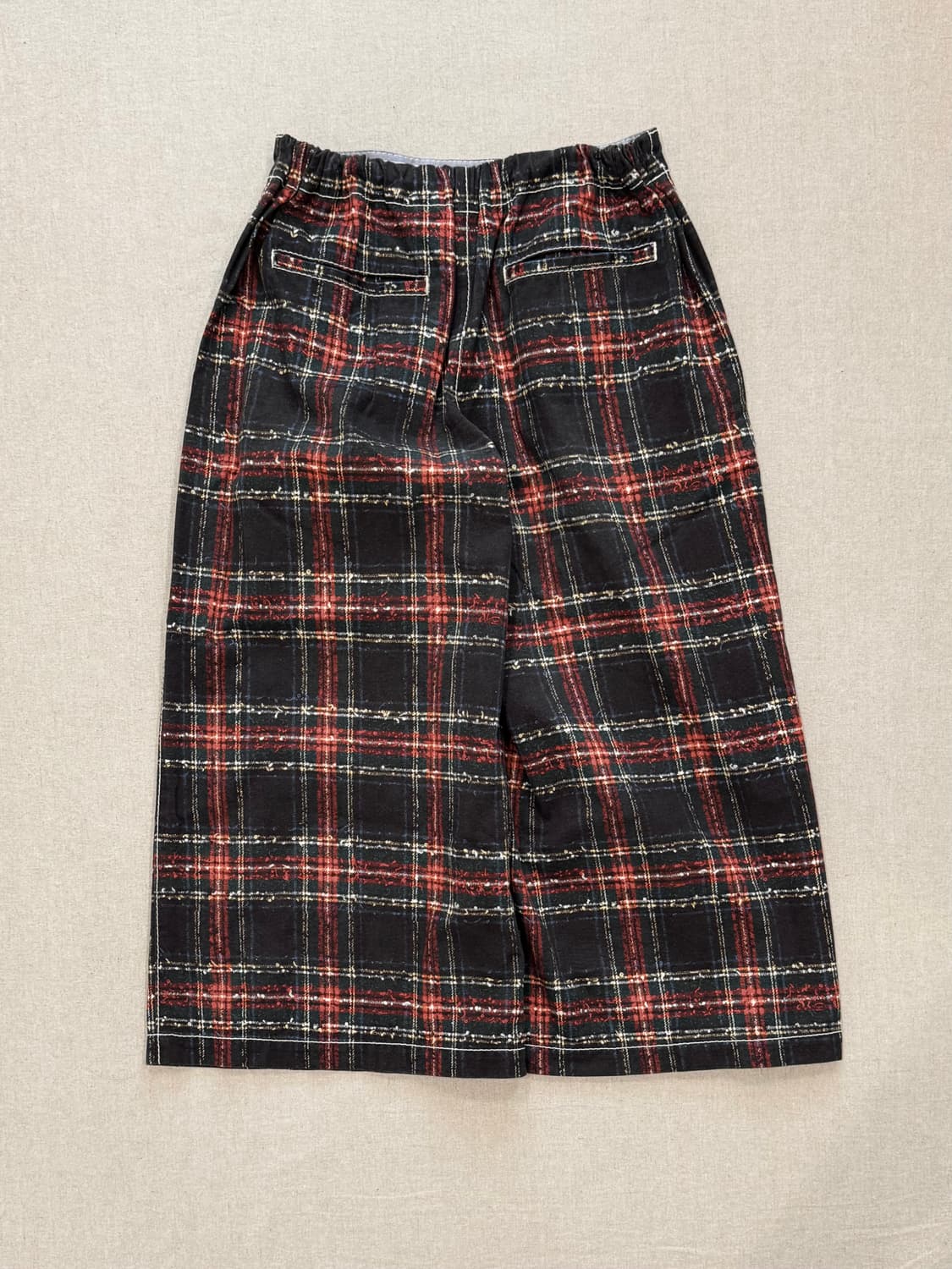 꼼데가르송 19aw 타탄 체크 와이드 큐롯 팬츠 상품이미지4