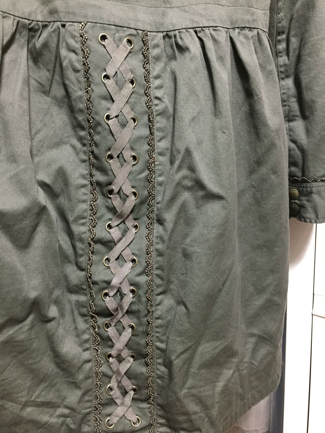 엑시즈팜 카키 후드 야상자켓 y2k 그런지 갸루 상품이미지6