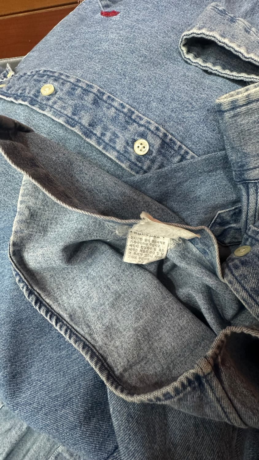 00s 폴로빈티지 데님셔츠 m 상품이미지5