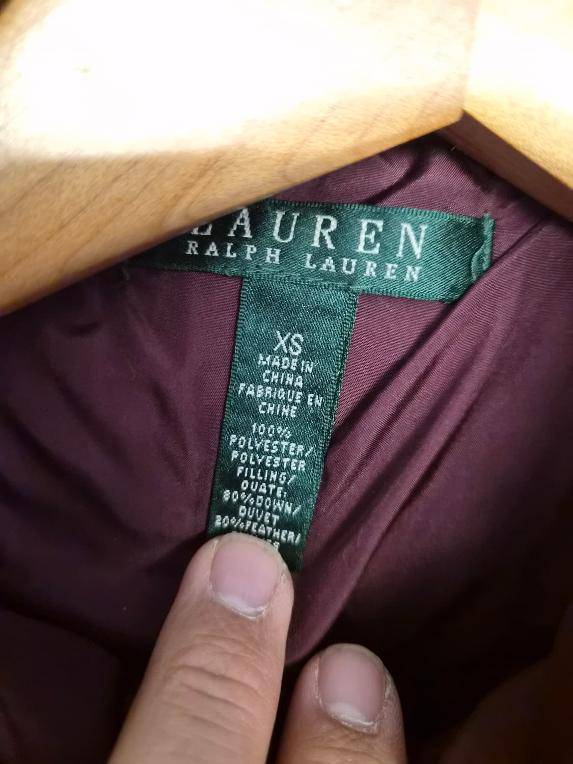 XS) LAUREN 랄프로렌 벨티드 패딩 팝니다 상품이미지4