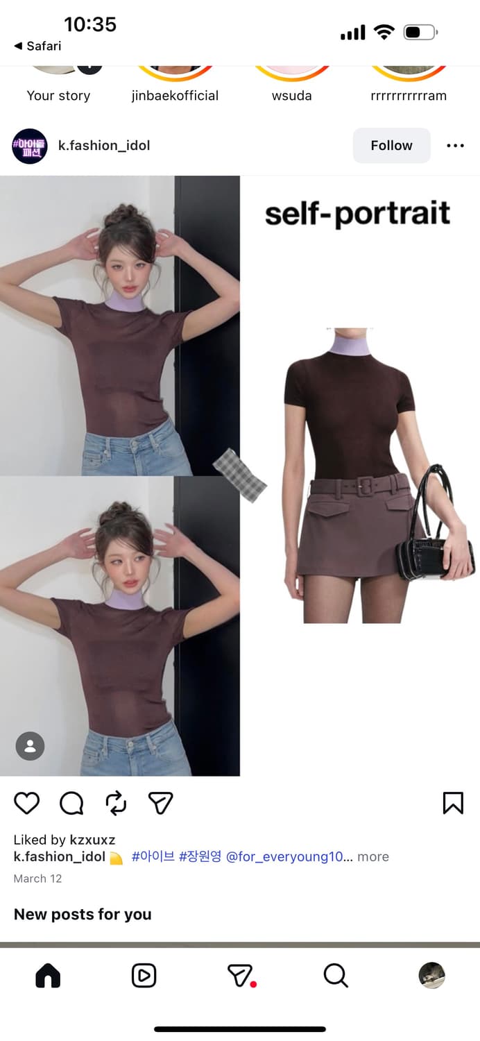 장원영 착용 셀프포트레이트 니트 상품이미지2