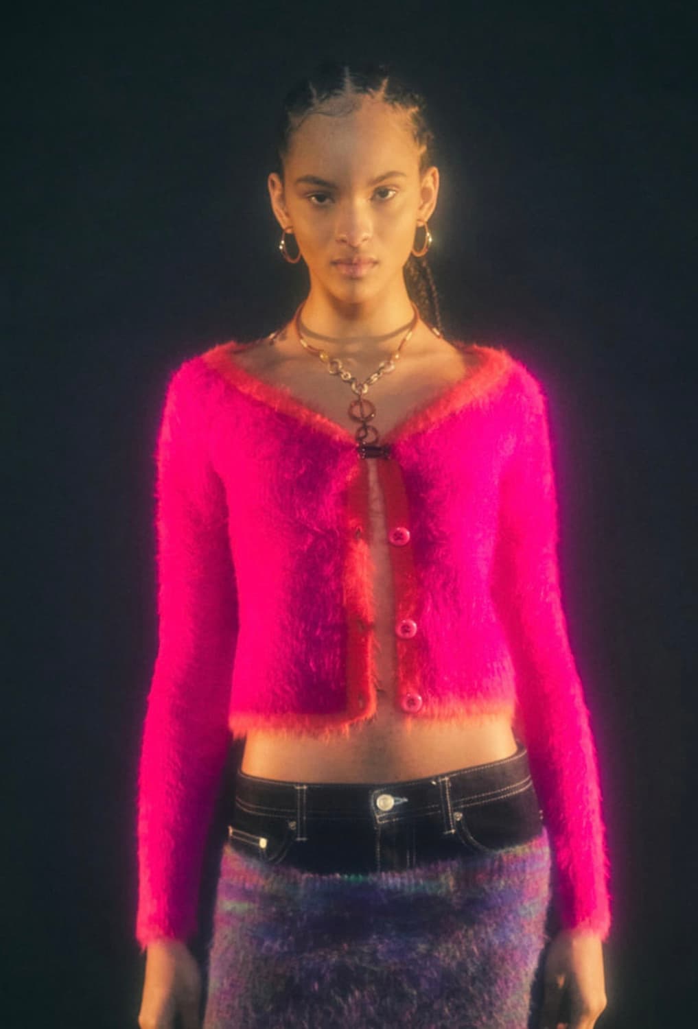 앤더슨 벨 설리반 가디건 핑크 S 상품이미지1