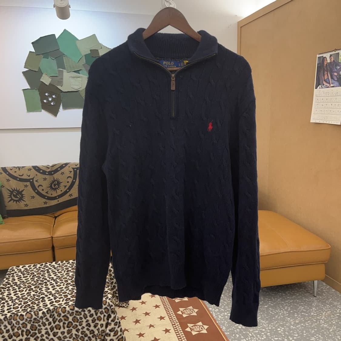 폴로랄프로렌 신형라벨 캐주얼 케이블 반집업 니트 L C09420 상품이미지3