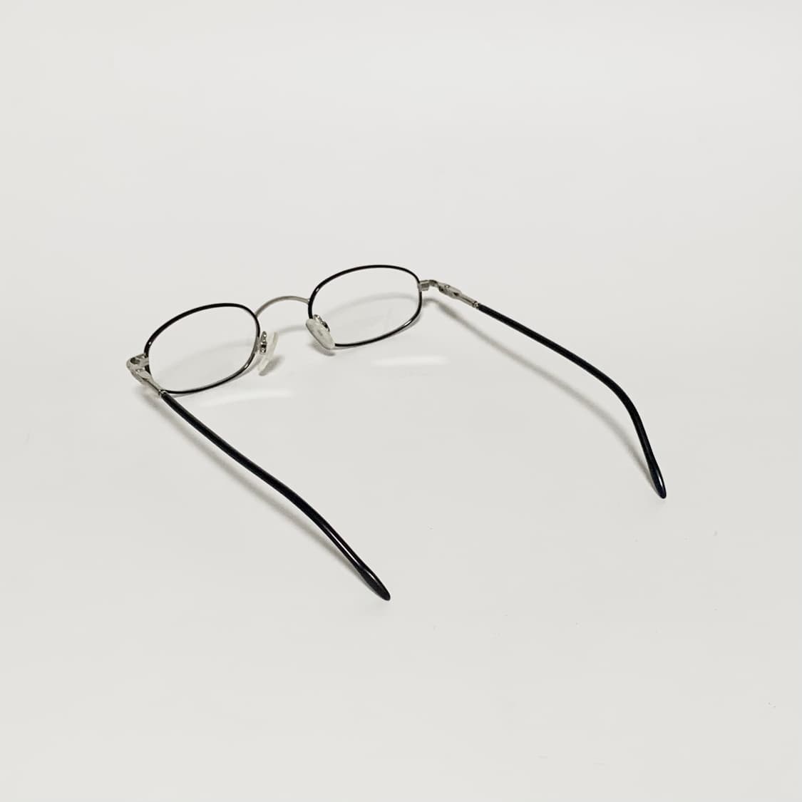 956 데드스탁 빈티지 블랙 실버 슬림 메탈 안경테 미니멀 오벌 데일리  상품이미지5
