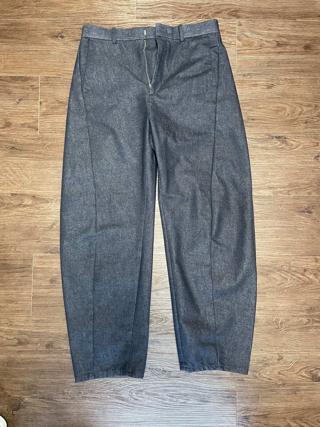 인템포무드 커브드 와이드 데님 팬츠_인디고 상품이미지3