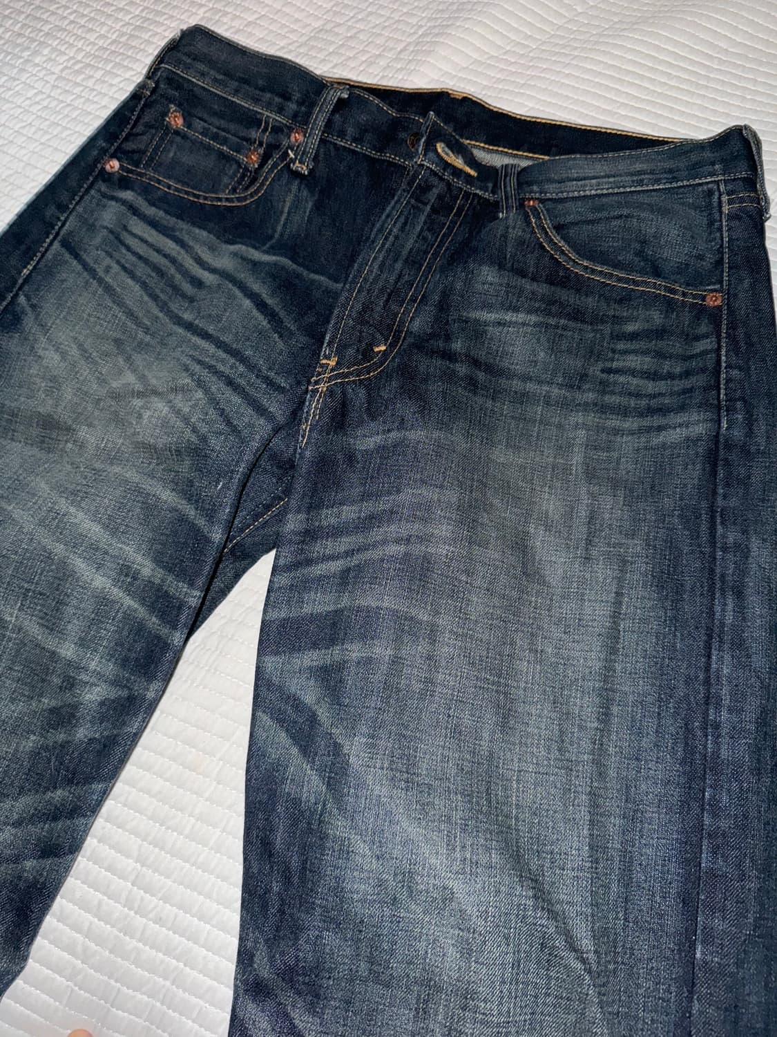 리바이스 520 레드탭 워싱 데님 팬츠 상품이미지1