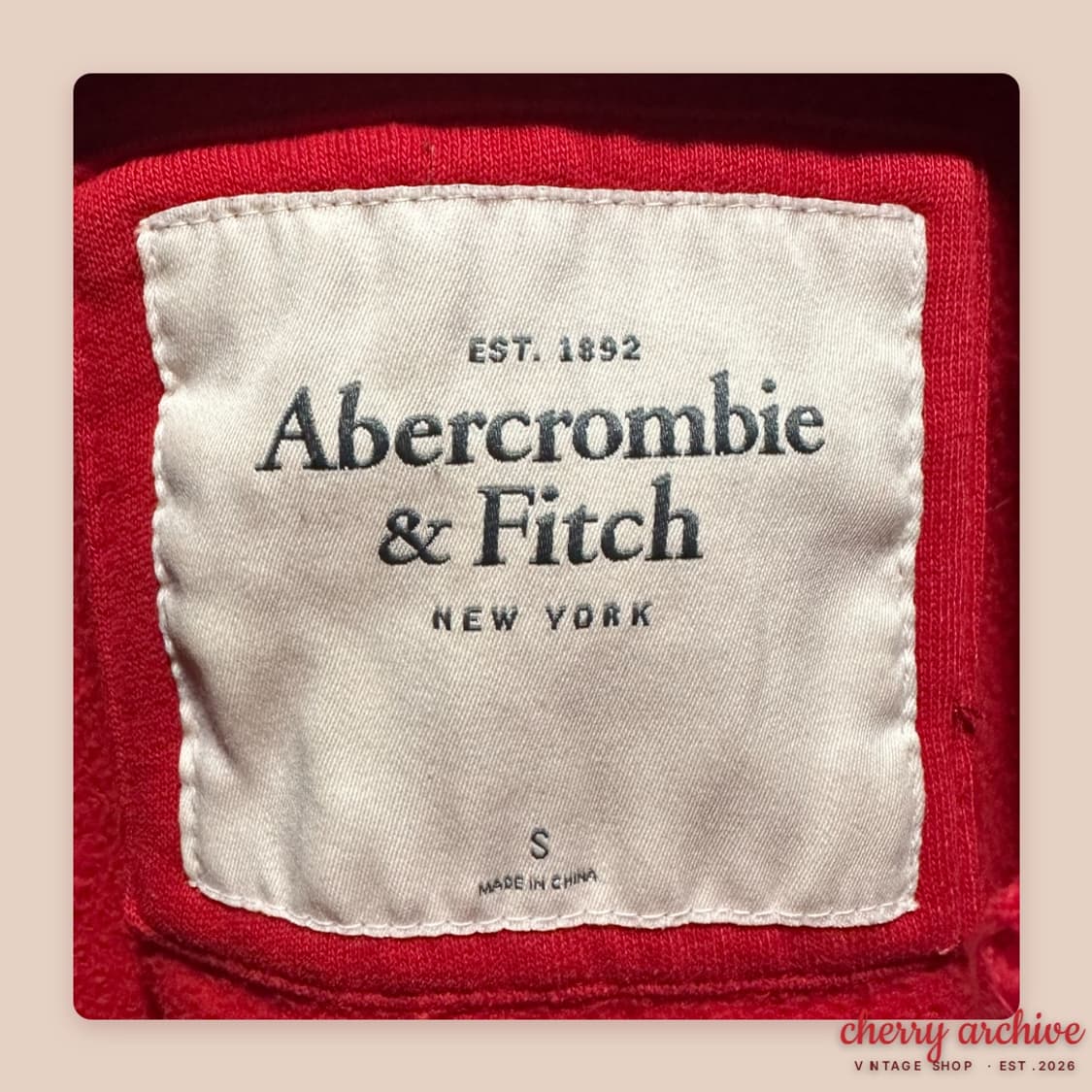 아베크롬비 A&Fitch 레드 후드티 상품이미지2