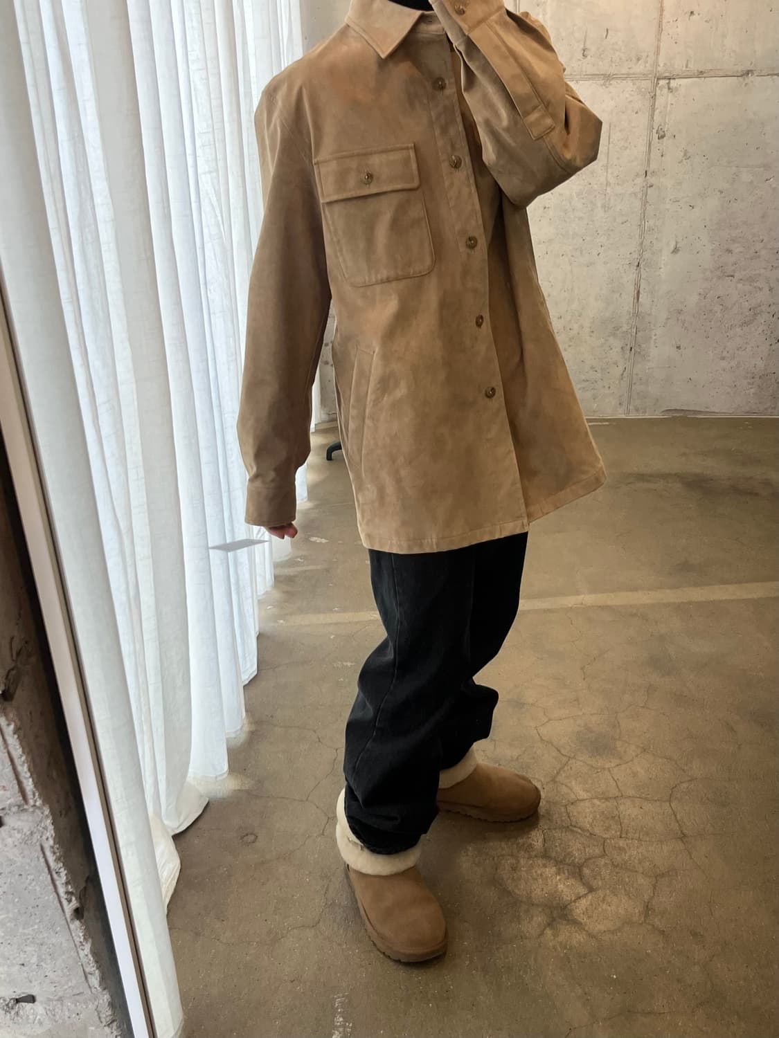 00s BURBERRY 버버리 스웨이드 자켓 브라운 상품이미지4