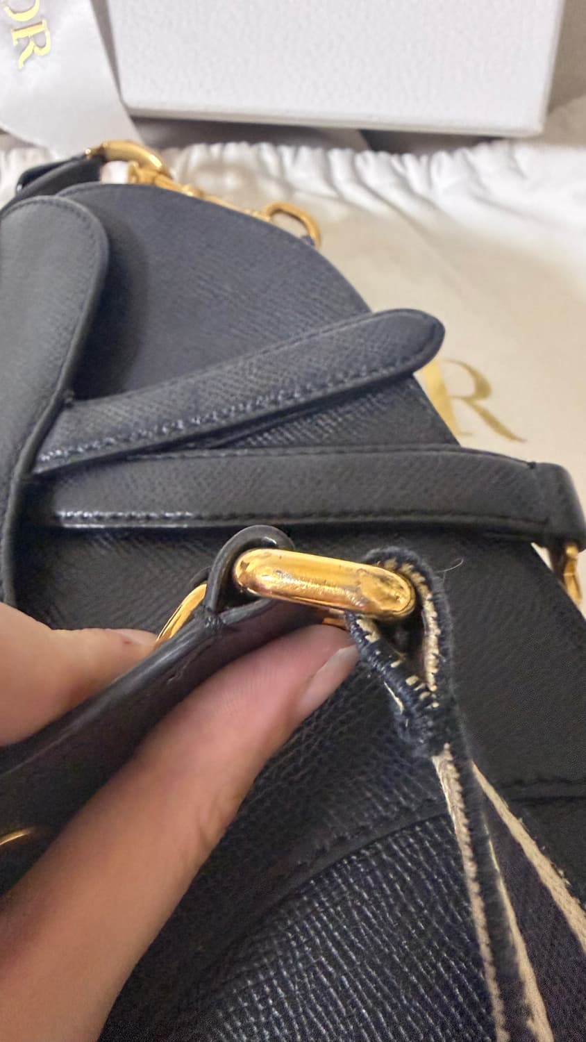 디올 새들백 미니 블랙 + 스트랩 풀박스 상품이미지5