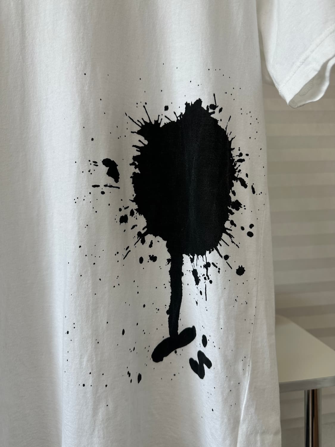 Yohji Yamamoto Black Ink Splash 반팔 상품이미지2