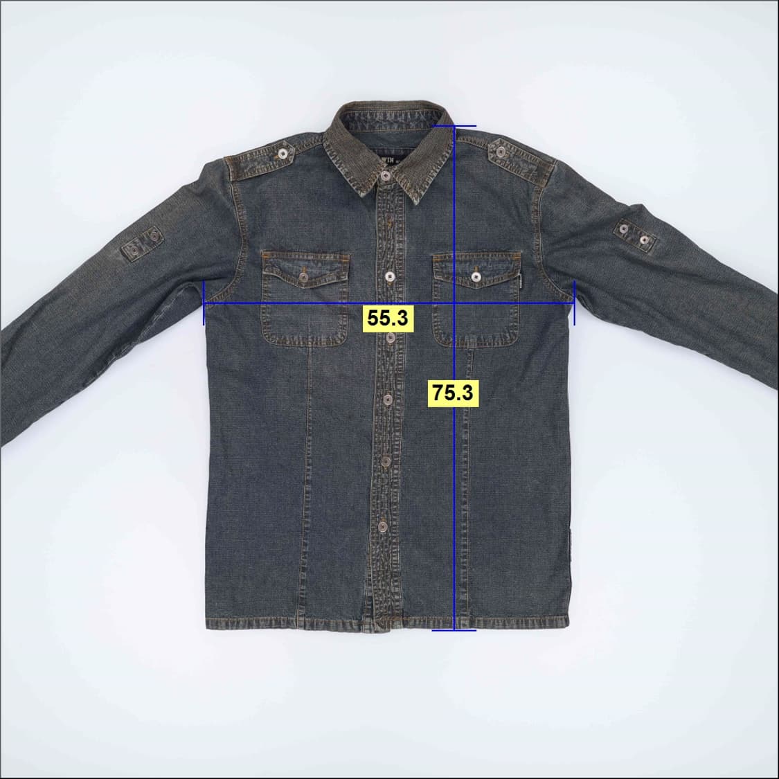 95 에드윈 빈티지 워싱 데님셔츠 0320H1 상품이미지5