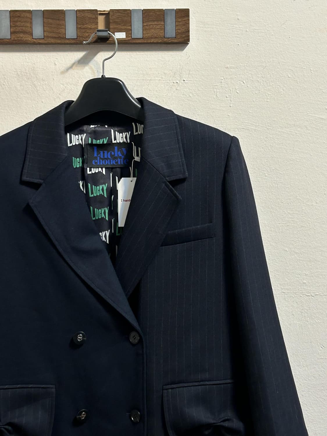 럭키슈에뜨 배색 리본포켓 블레이저 자켓 상품이미지3