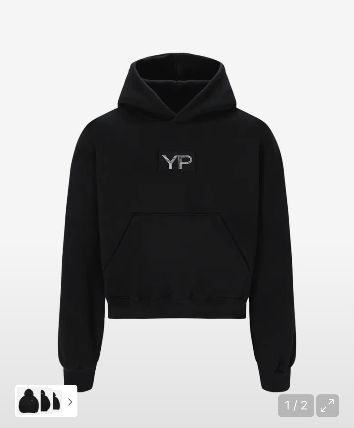 유프 후드티 YP Hot-Fix Hoodie Black 상품이미지1