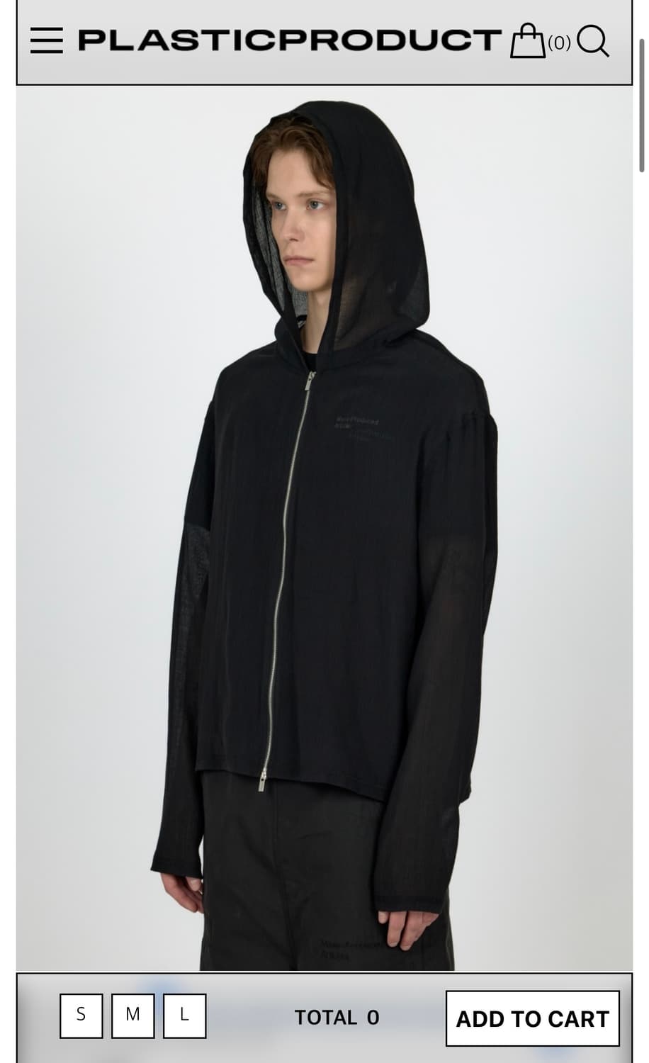 MPa VEIL CREPE HOODED ZIP JACKET (BLACK) 상품이미지1