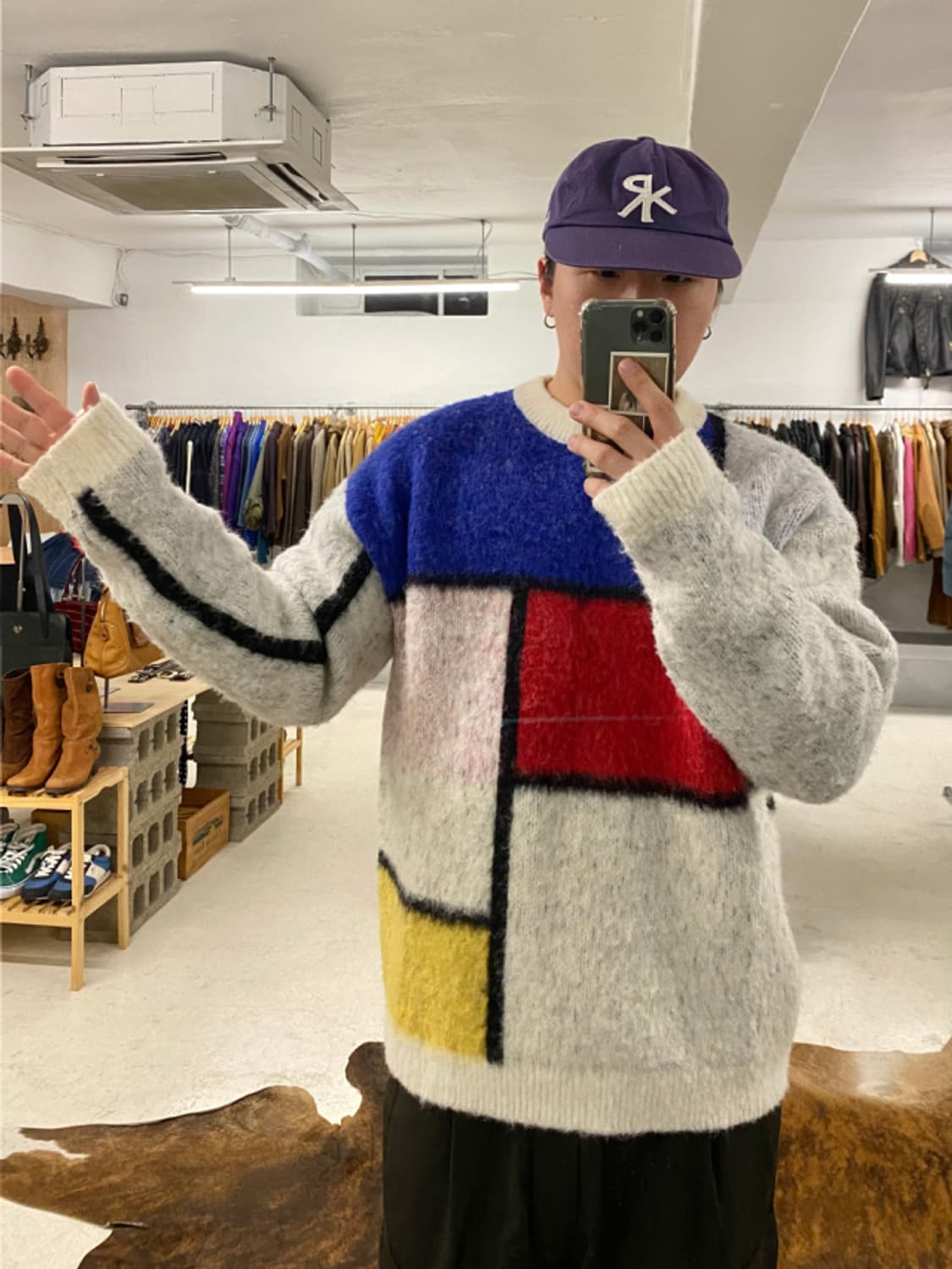 ART IF ACTS mondrian alpaca knit 아트이프엑츠 상품이미지1