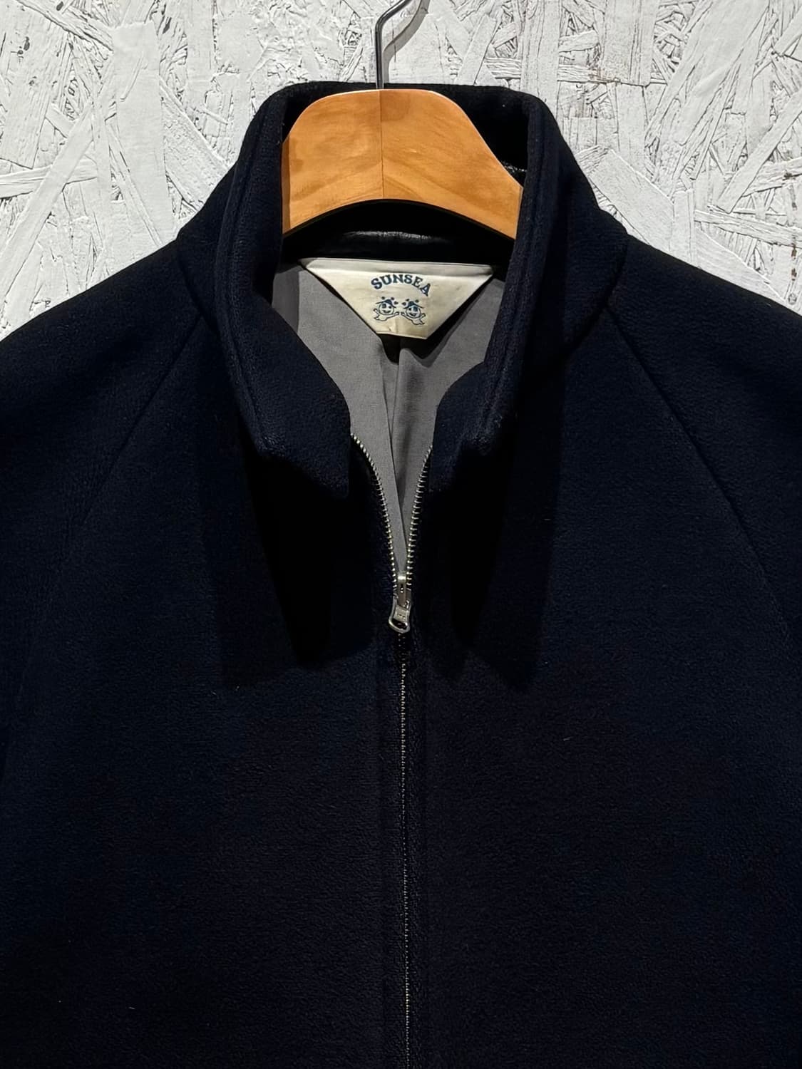  SUNSEA Leather Cuff Melton Jacket 상품이미지2