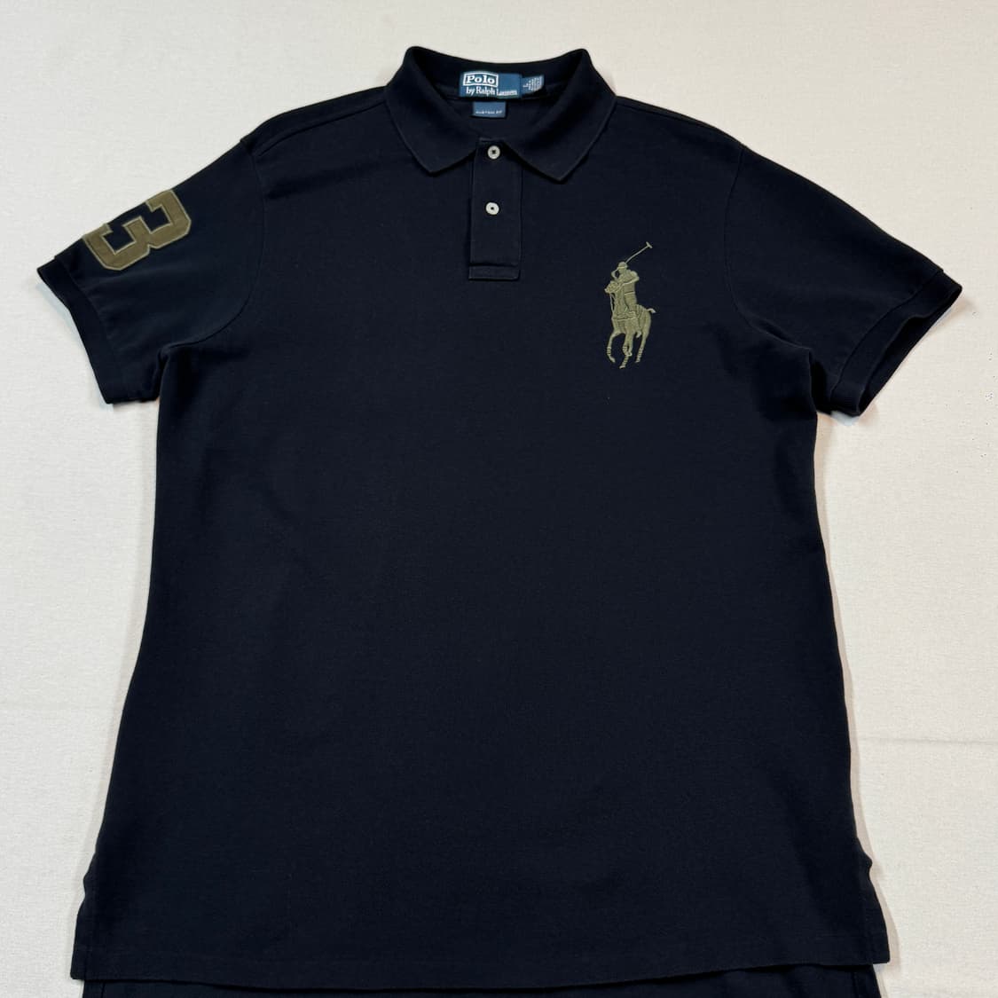 L) 폴로 랄프로렌 빅포니 반팔 카라티 블랙 올리브 상품이미지2