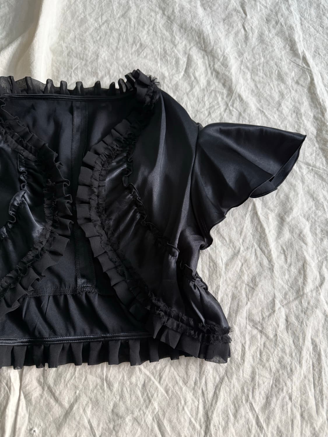 고딕 고스로리 새틴 크롭 볼레로 상품이미지3