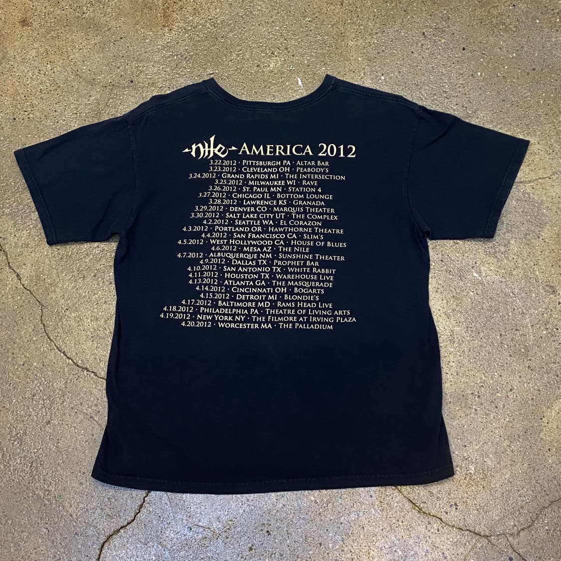 미국 빈티지 밴드 나일 NILE 투어 굿즈티 락티셔츠 반팔티 상품이미지4