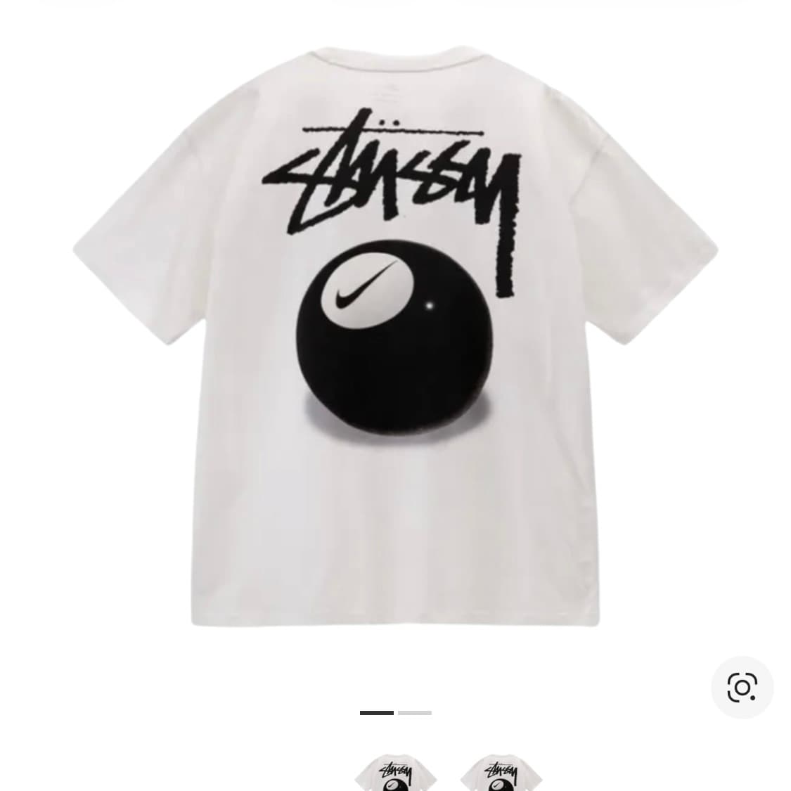 시세35 나이키x스투시 8볼 티셔츠 화이트  상품이미지2