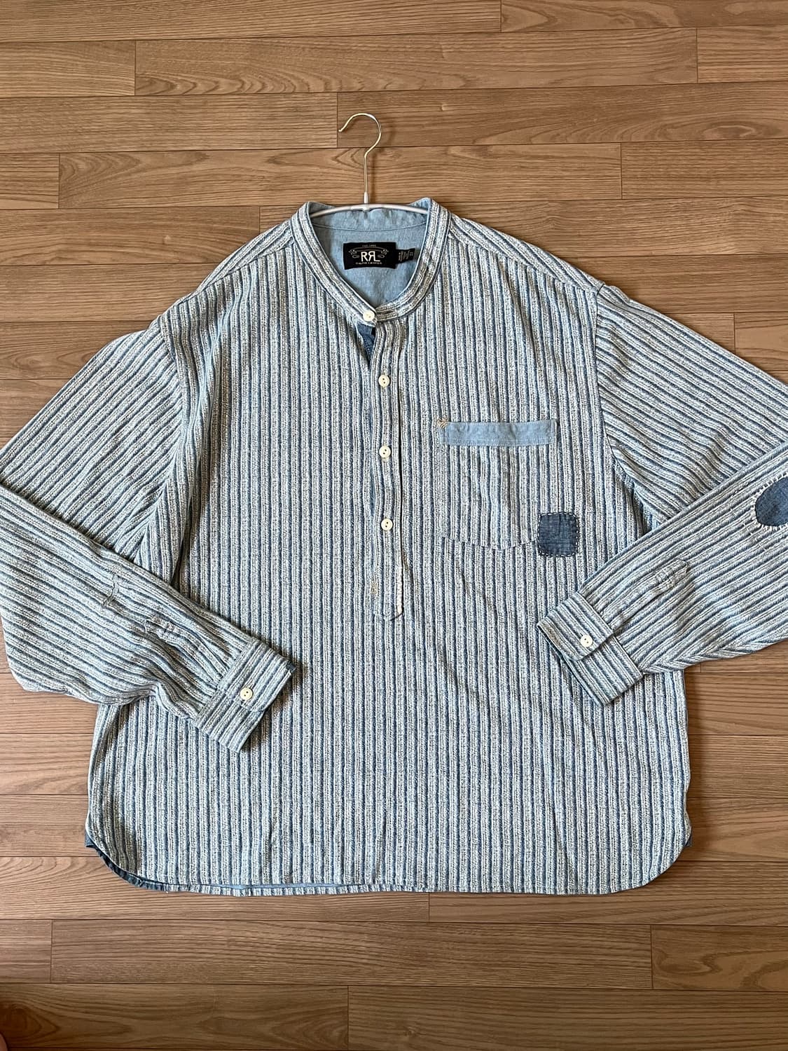 Rrl 리페어 리넨 코튼 팝오버 셔츠 XL 상품이미지1