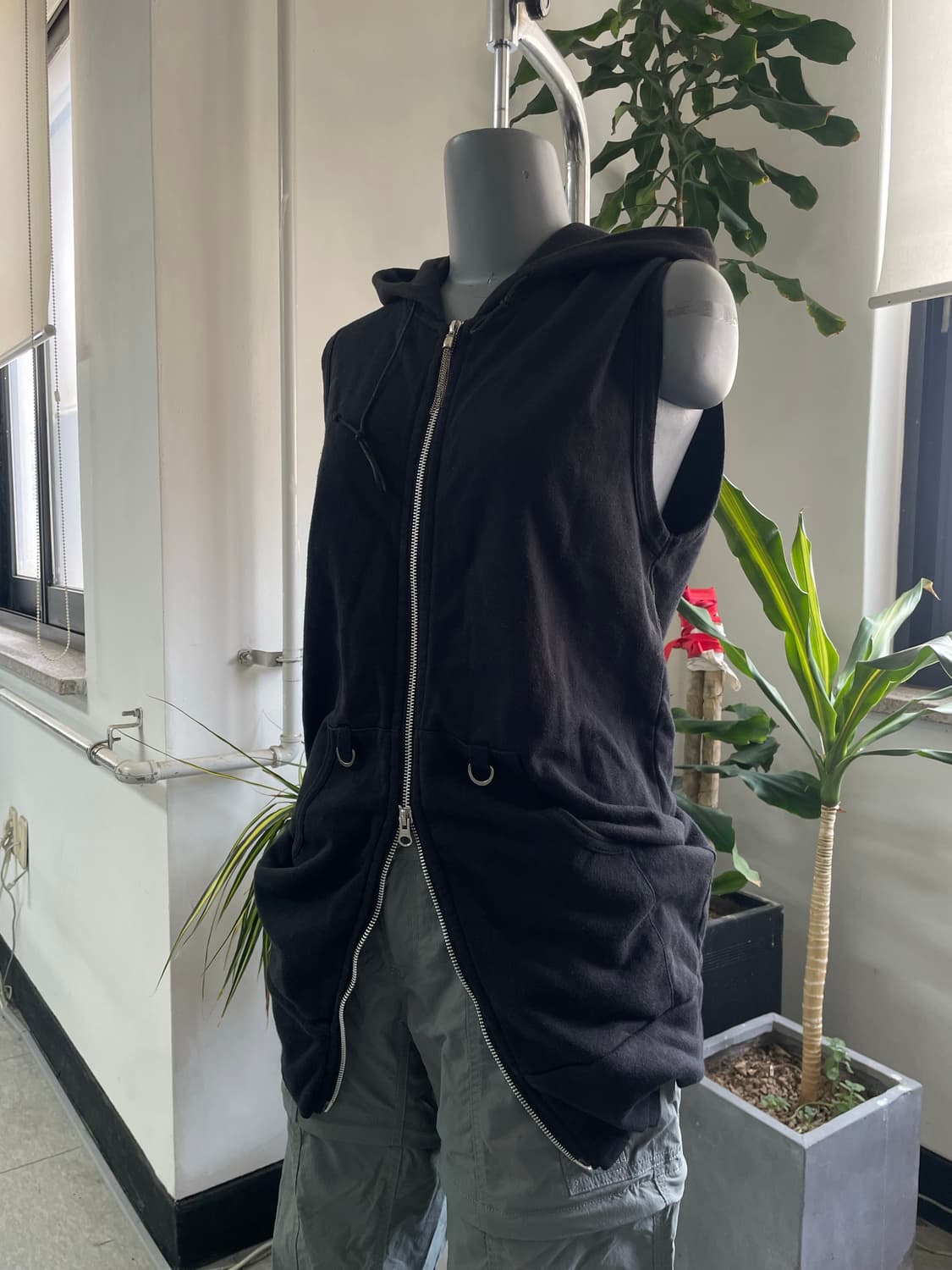 Japanes vintage black hoodie vest 상품이미지1