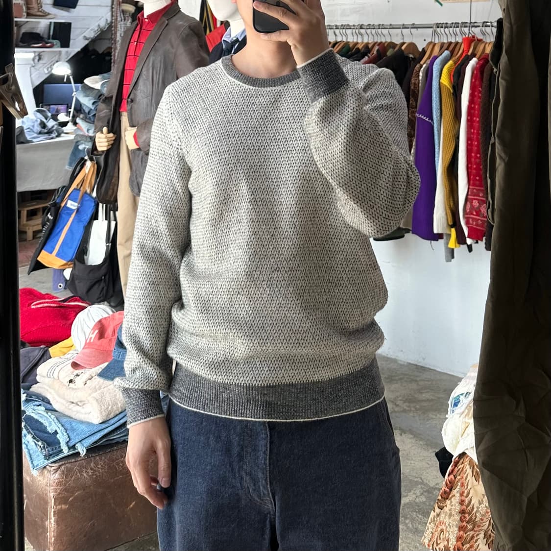 (착용컷) mila schon 울 스웨터 (남성용 100) 상품이미지3