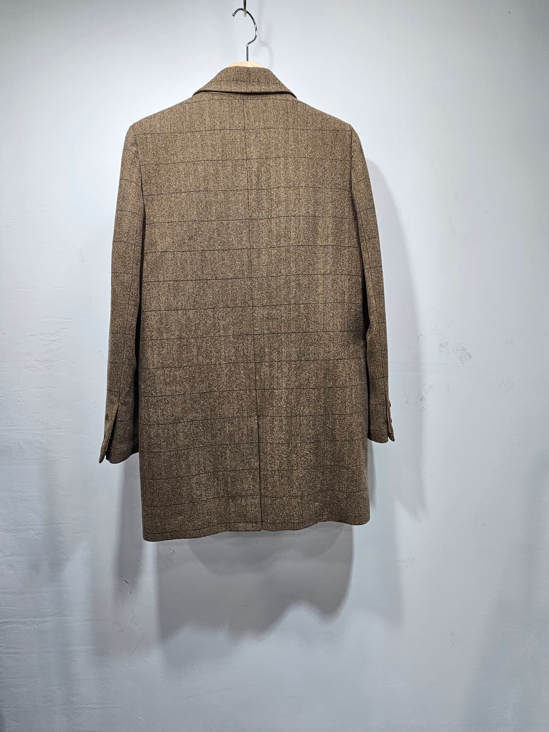 알토(alto) 베이지/브라운 체크 더블 울코트 90 상품이미지9